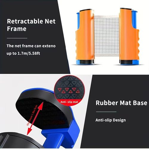 Sports equipment accessories - Portable table tennis net extension bracket color box set portable net post table tennis racket combination