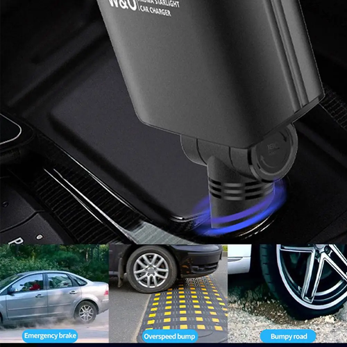 3-in-1 Retractable Car Charger 45W Fast Charging+Aromatherapy Diffuser+Starry Sky LED Lights Car Air Freshener Car Accessory