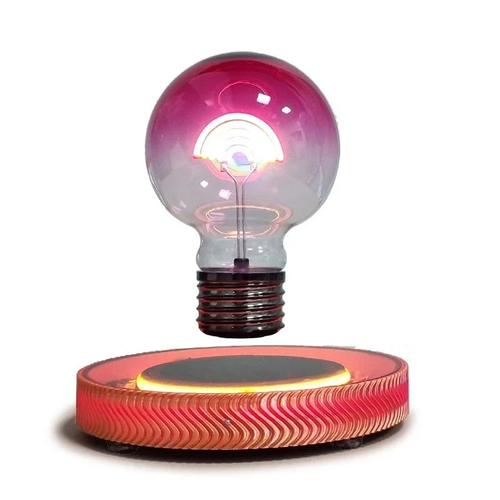 Black technology magnetic levitation rainbow light bulb desktop ornaments creative atmosphere night light