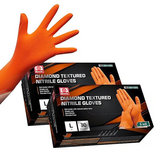 Heavy Duty Disposable Nitrile Gloves - for Industrial, Food Applications,Latex and Powder Free Cleaning Rubber