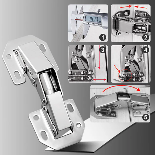 🔥Limited time 50% OFF 🔥Easy installation of bridge-shaped door hinges -Cabinet hinges