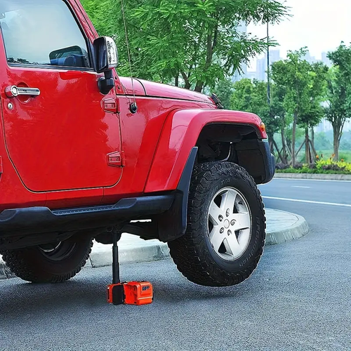 Dinshare Electric Car Jack 5Ton 12V Kit Car Jack Hydraulic(Lifting Range: 15.49-44.96 cm) with Inflator Electric Jack for Car SUV Sedan MPV Change Tires Garage Repair Emergency Kit