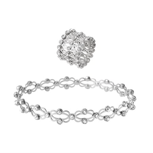 MINI Boutique Magic 2-in-1 Folding Retractable Ring Bracelet Telescopic Rings Change Bracelets Engagement Wedding Ring Dual-use Bracelet