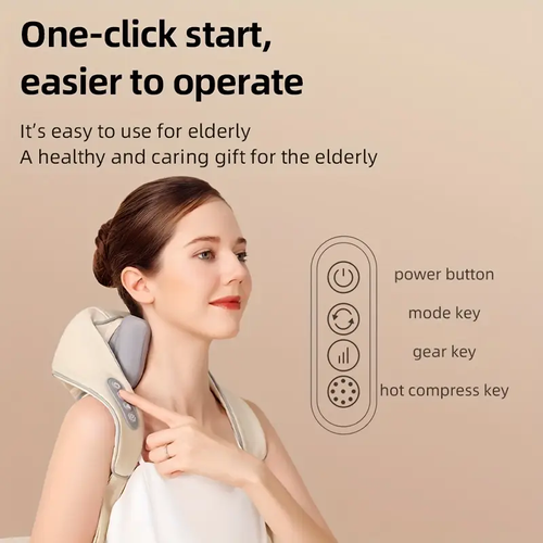 ✨Hot Sale✨ True Touch Shoulder & Neck Massager（For deep muscle relief from a therapeutic hand massage. experience the Shiatsu-inspired ThermaTouch!