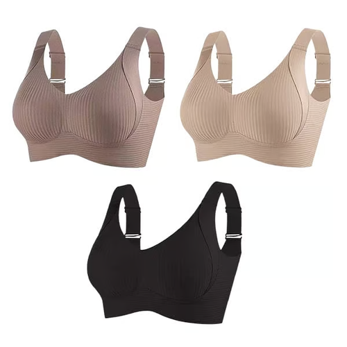 🔥Women's Ribbed Push Up Adjustable Wireless Bra