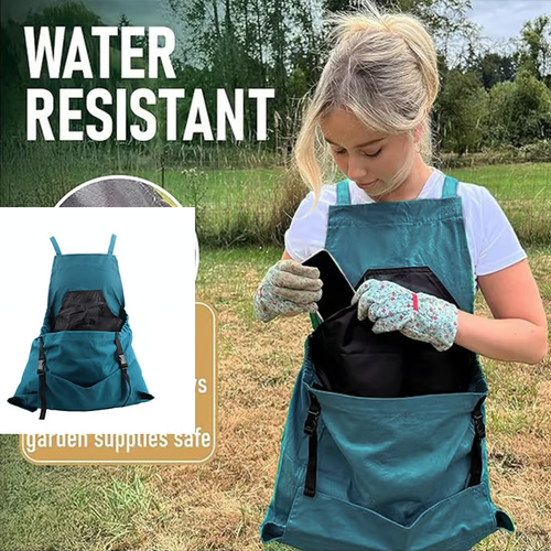 ✨Cross Back Gardening Apron With Deep Kangaroo Release Pockets