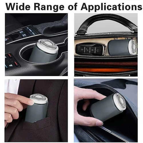 Portable Rechargeable Shaver LED Power Display Mini Steel Cannon Shaver Beard Cutter Triple Blade Body With USB Power Supply