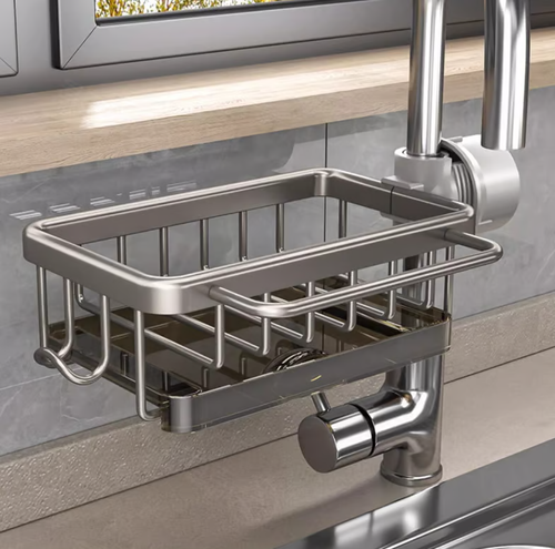Kitchen Sink Faucet Organizer（silver version）