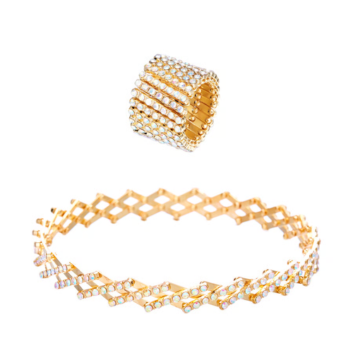 MINI Boutique Magic 2-in-1 Folding Retractable Ring Bracelet Telescopic Rings Change Bracelets Engagement Wedding Ring Dual-use Bracelet