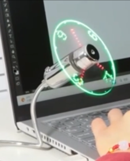 Creative Fan Clock with Healthy Temperature Management Portable 3in1 Desktop Display Fan Electronic Luminous USB Smart Clock Fan Mobile Plug