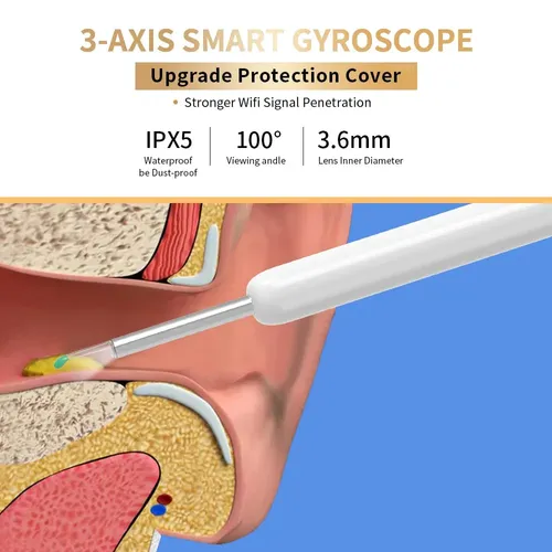 (🔥Last Day Promotion- SAVE 48% OFF)1080P Ear Wax Removal Camera + 8-piece tool set