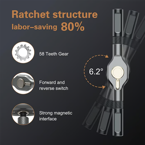 🔥🔥24 in 1 DlY Screwdriver Set Magnetic Compact and Portable Ratchet Screwdriver