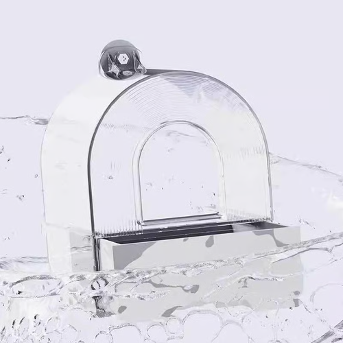 A cage for bathing and feeding parrots.