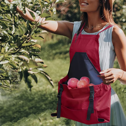 ✨Cross Back Gardening Apron With Deep Kangaroo Release Pockets