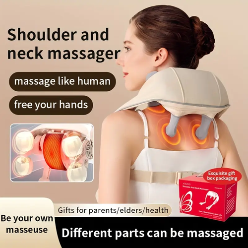 ✨Hot Sale✨ True Touch Shoulder & Neck Massager（For deep muscle relief from a therapeutic hand massage. experience the Shiatsu-inspired ThermaTouch!