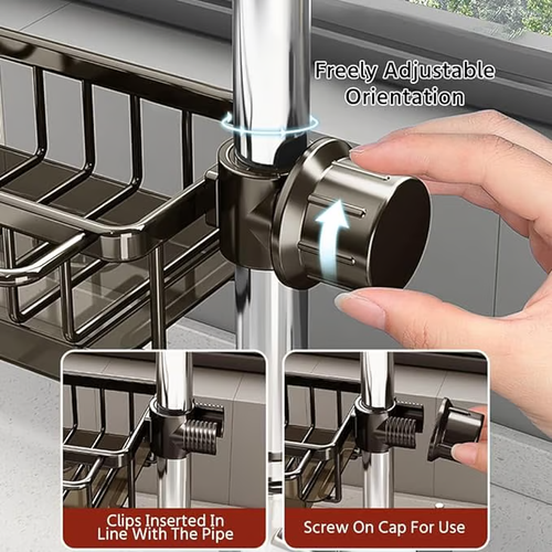 Kitchen Sink Faucet Organizer（silver version）