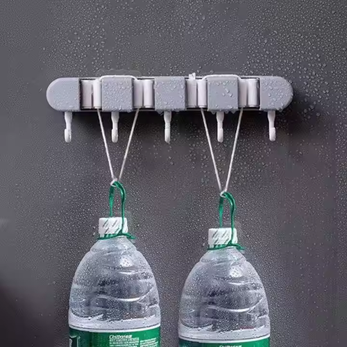 Mop clip bathroom multifunctional traceless mop rack hook clip wall-mounted punch-free strong broom clip storage rack