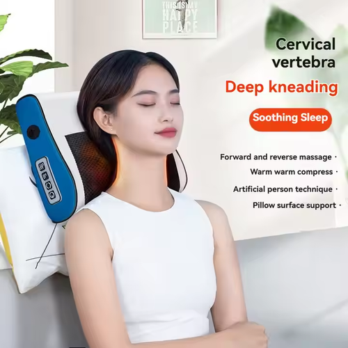 Cervical Massager Multifunctional Waist Neck Back Massager Simulation Kneading Car Massage Pillow