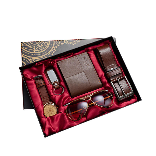 Valentine's Day Gift Business Set Wallet Belt Watch Men's Gift Box