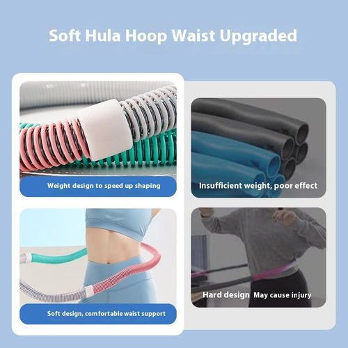 Spring hula hoop soft abdominal slimming weight loss without hurting the waist, thin belly, reduce belly and beautify waist, indoor and outdoor fitness equipment