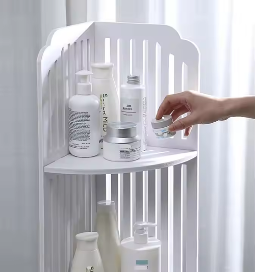 Triangular utility rack, cosmetic storage rack, waterproof rack, kitchen spice rack four layers