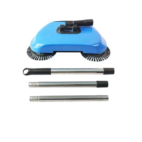 Hand-pushed sweeper household three-in-one multifunctional sweeping and mopping tool with dustpan and broom set (original cleaning cloth 3 pieces)