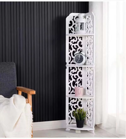 Triangular utility rack, cosmetic storage rack, waterproof rack, kitchen spice rack four layers