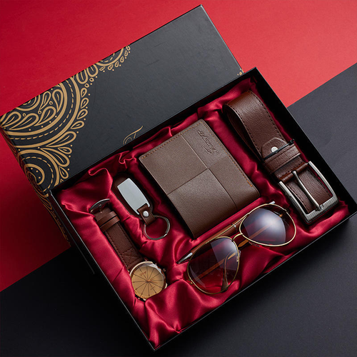 Valentine's Day Gift Business Set Wallet Belt Watch Men's Gift Box