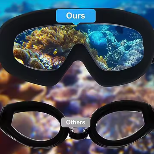 Swimming goggles HD waterproof and anti-fog professional men's and women's adult one-piece earplugs