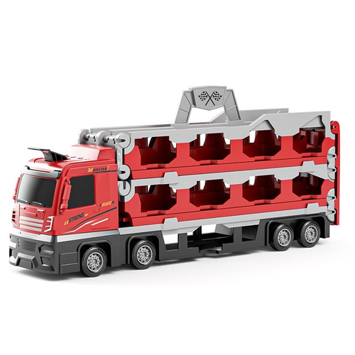 Children's toy car oversized deformation track container truck ejection alloy car boy racing set
