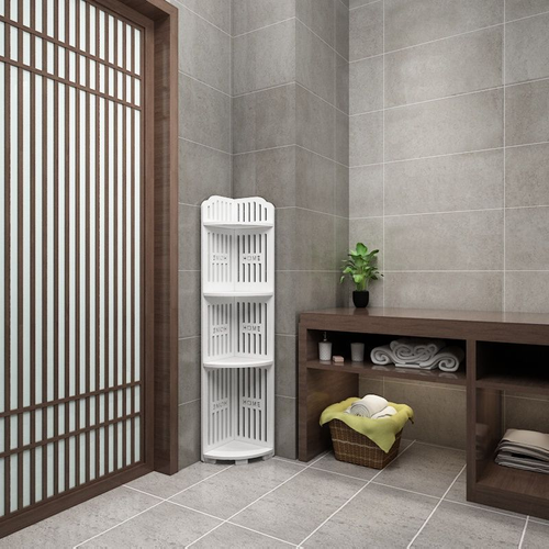 Triangular utility rack, cosmetic storage rack, waterproof rack, kitchen spice rack four layers