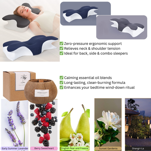 Zero Pressure Cervical Pillow(1 Aromatherapy candle for free)
