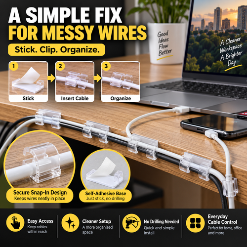 🔥HOT SALE🔥 COD！Home Organization Cable Organizer—The Ultimate Tool for Securing Ethernet Cables: Self-Adhesive Clips, Nail-Free Wall-Mounted Data Cable Clips—Wholesale Nairobi Inventory | Ships in 48 Hours | 7-Day No-Questions-Asked Returns and Exchanges. Cash-on-Delivery orders will be shipped from our Nairobi warehouse within 48 hours. Delivery takes 1–3 business days.