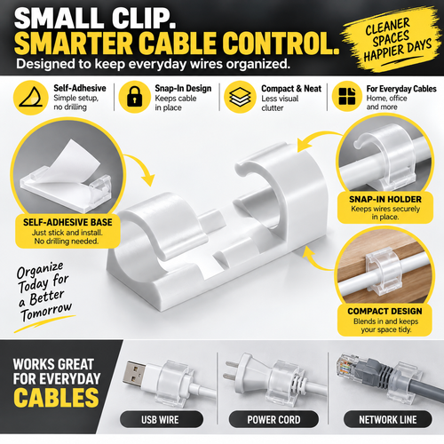 🔥HOT SALE🔥 COD！Home Organization Cable Organizer—The Ultimate Tool for Securing Ethernet Cables: Self-Adhesive Clips, Nail-Free Wall-Mounted Data Cable Clips—Wholesale Nairobi Inventory | Ships in 48 Hours | 7-Day No-Questions-Asked Returns and Exchanges. Cash-on-Delivery orders will be shipped from our Nairobi warehouse within 48 hours. Delivery takes 1–3 business days.