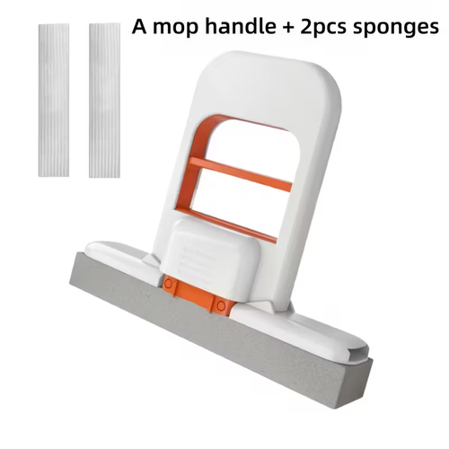 3Pcs Mini Foldable Mop | One-Hand Squeeze for Wet & Dry Cleaning