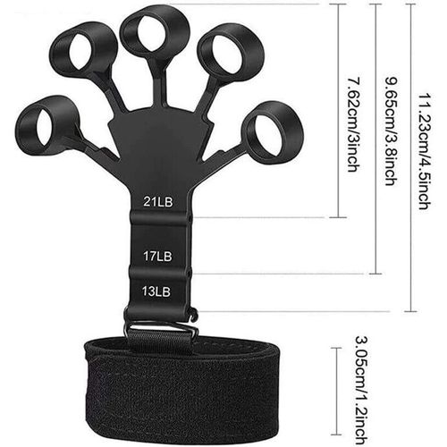 2025 New Elastic Finger Gripper Flex Gripster Hand Grip Exerciser Strengthener 6 Resistant Levels Expander Rubber Finger Trainer