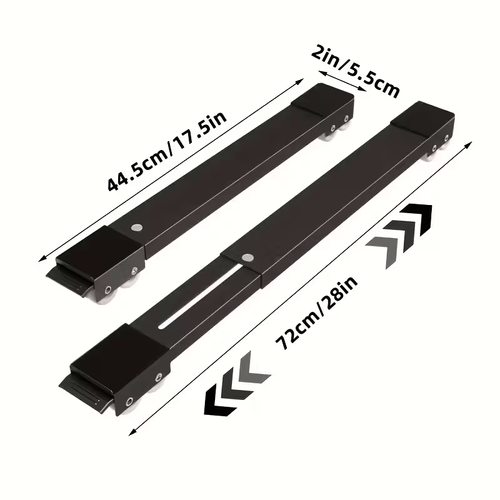 2pcs Heavy-Duty 24-Wheel Appliance Moving Stand | Adjustable Length & Height, Non-Slip Cushioning & Brakes, Tool-Free Assembly for Refrigerator, Washing Machine, Dryer, Furniture - Battery-Free Operationery-Free Operation, Durable Floor Protection (Home Appliance Accessories)