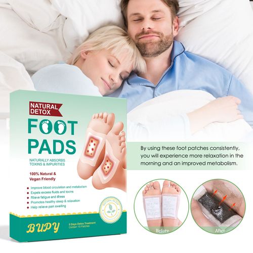 🔥2025 New Upgrade🔥Foot Detox Pads Relax Feet Patch,natural Herbal Deep Cleansing Heat Warmer Wormwood Ginger Detox Foot Patch