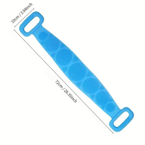 Double-Sided Silicone Back Scrubber, Exfoliating Body Brush Strap