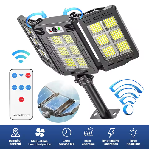 LED Solar Sensor Street Lights Waterproof 3 Light Modes Outdoor Wall Lamp for Garden Yard Balcony Camping Decor