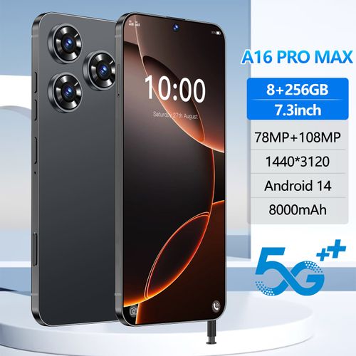 A16 Pro Smartphone – 6.79 Punch-Hole Screen 8GB RAM + 256GB ROM 8000mAh Battery 24MP Camera Built-in Stylus Android 12