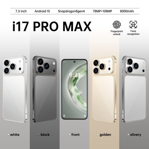 i17 Pro Max Smartphone ,8GB RAM 256GB ROM, Android,7.3'',Dual SIM,Mobile phones,Google Play Store,24+48MP,6800mAh