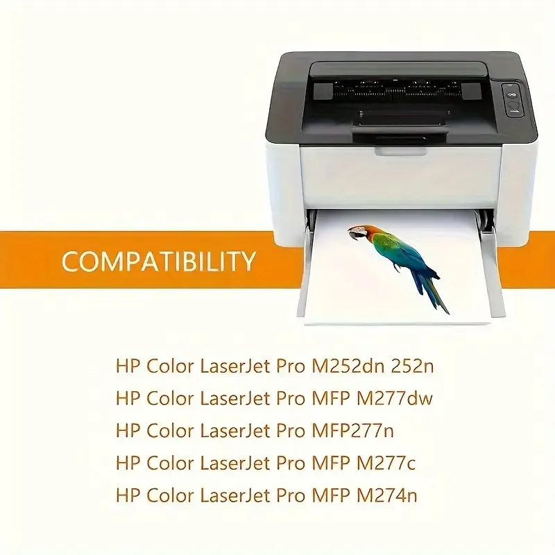 Compatible HP 201A Toner Cartridge 4-Pack, High Yield CF400A CF401A CF402A CF403A for LaserJet Pro MFP M277dw M252dw M277n M277c6 – Vibrant Color Print, Sharp Black, Extended Page Yield