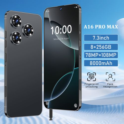 A16 Pro Smartphone – 6.79 Punch-Hole Screen 8GB RAM + 256GB ROM 8000mAh Battery 24MP Camera Built-in Stylus Android 12
