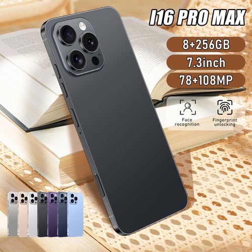 I16 Pro Max Smartphone ,8GB RAM 256GB ROM, Android,7.3'',Dual SIM,Mobile phones,Google Play Store,24+48MP,6800mAh