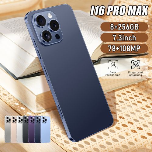I16 Pro Max Smartphone ,8GB RAM 256GB ROM, Android,7.3'',Dual SIM,Mobile phones,Google Play Store,24+48MP,6800mAh