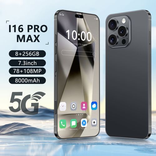 I16 Pro Max Smartphone ,8GB RAM 256GB ROM, Android,7.3'',Dual SIM,Mobile phones,Google Play Store,24+48MP,6800mAh