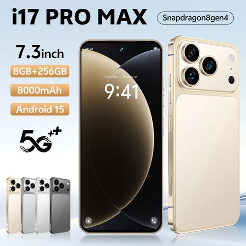 i17 Pro Max Smartphone ,8GB RAM 256GB ROM, Android,7.3'',Dual SIM,Mobile phones,Google Play Store,24+48MP,6800mAh