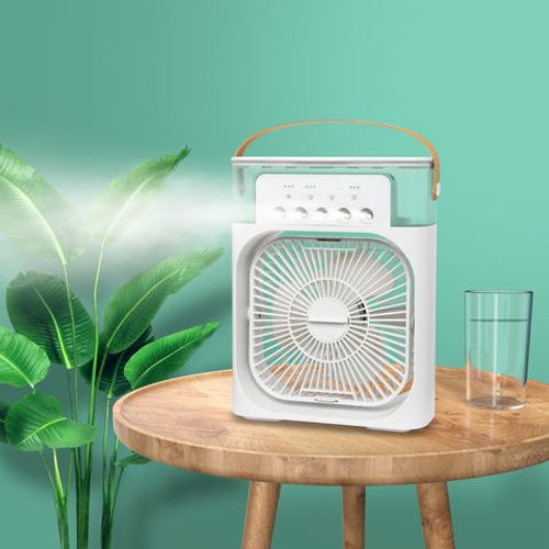 Portable nebulizing cooling fan The beloved summer delight of the people of Ghana.