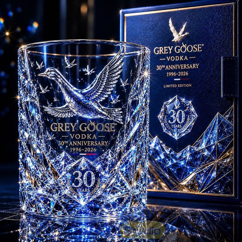 ⚡Heißes Angebot: 49 % Rabatt!🔥 Grey Goose 30 Years Limited Edition Whisky-Kristall-Turbler